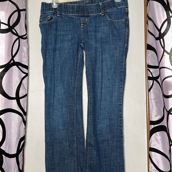 Old Navy Maternity woven Waistband boot, cut stretch, jeans size 6 long - Picture 4 of 14